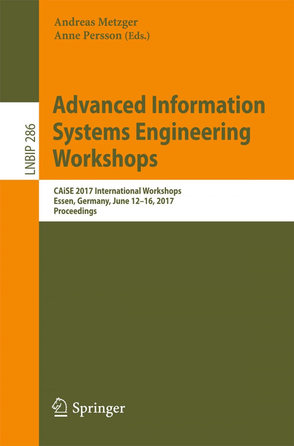 Big bigCover of Advanced Information Systems Engineering Workshops