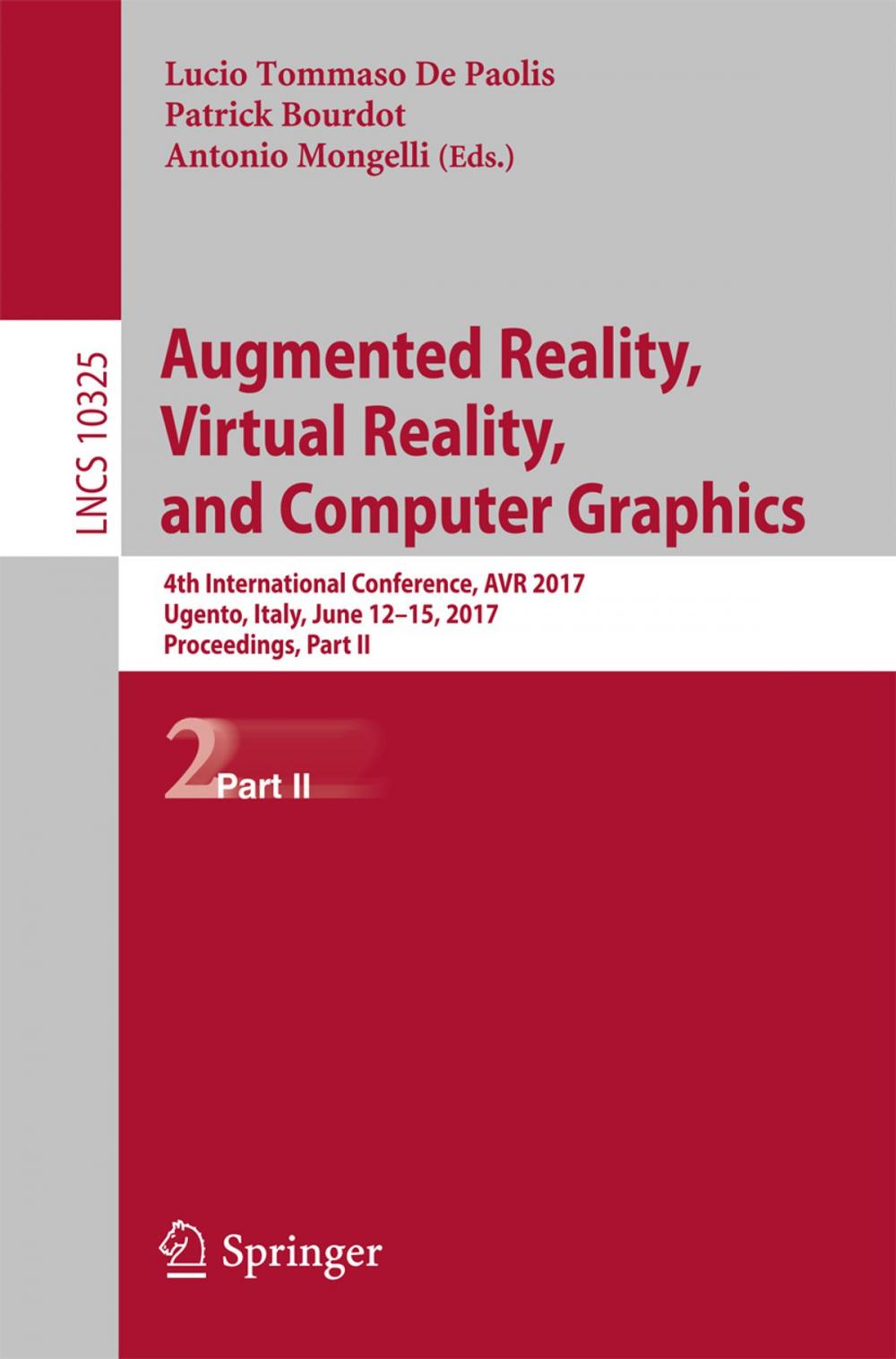 Big bigCover of Augmented Reality, Virtual Reality, and Computer Graphics