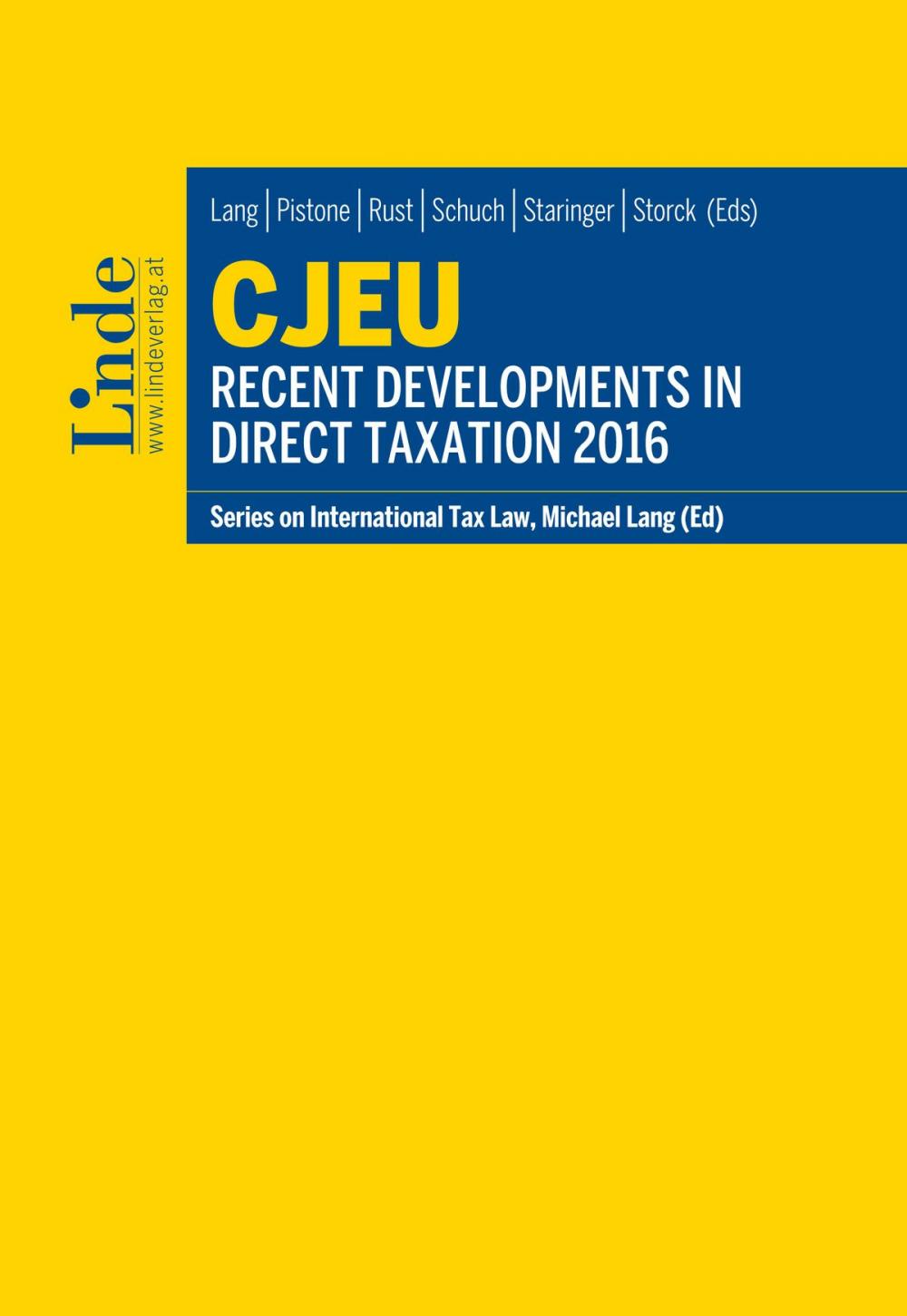 Big bigCover of CJEU - Recent Developments in Direct Taxation 2016