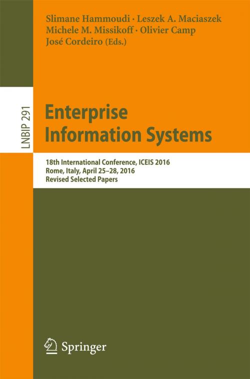 Cover of the book Enterprise Information Systems by , Springer International Publishing