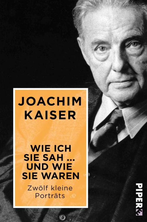 Cover of the book Wie ich sie sah ... und wie sie waren by Joachim Kaiser, Piper ebooks