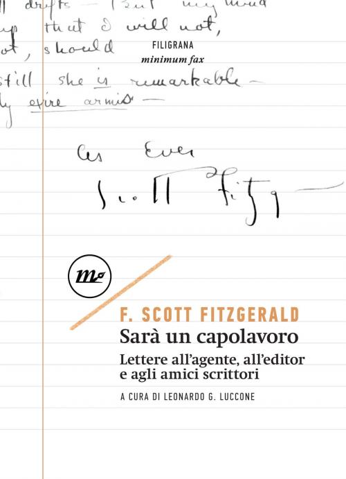 Cover of the book Sarà un capolavoro by Francis Scott Fitzgerald, minimum fax
