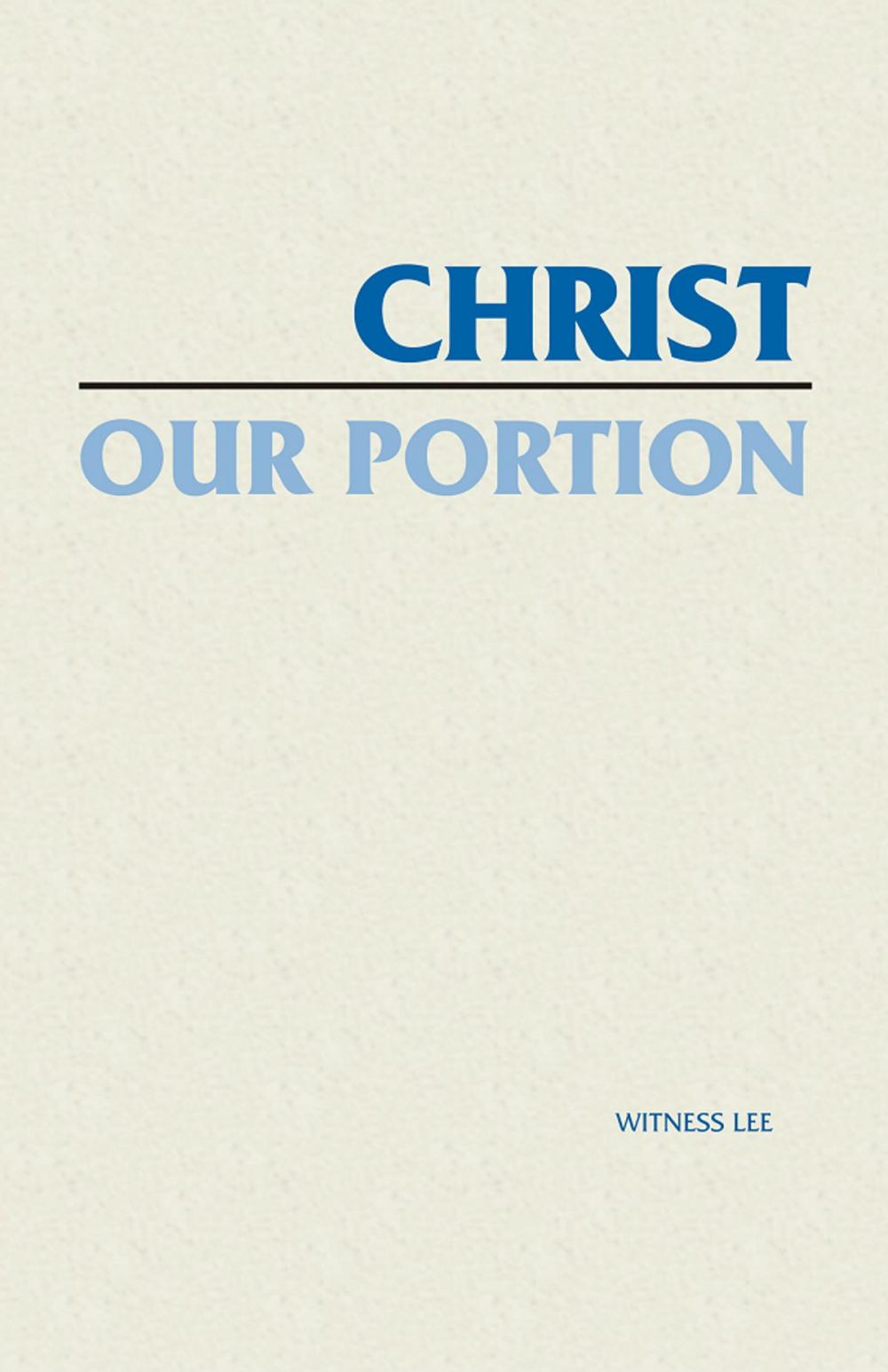 Big bigCover of Christ Our Portion