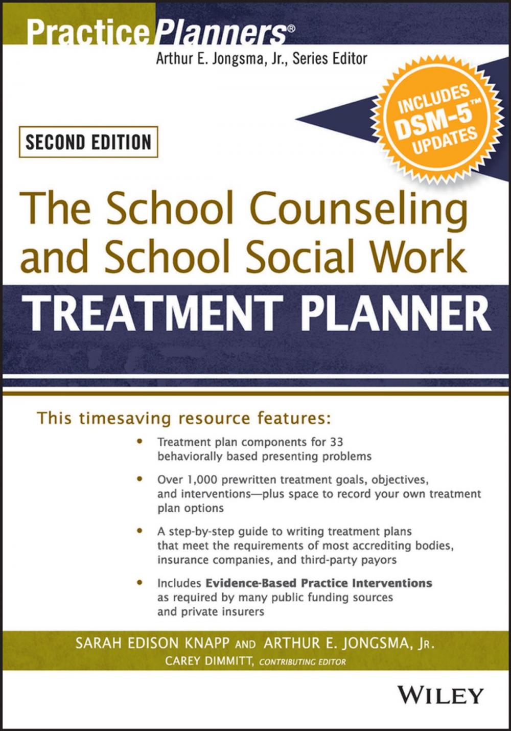 Big bigCover of The School Counseling and School Social Work Treatment Planner, with DSM-5 Updates, 2nd Edition