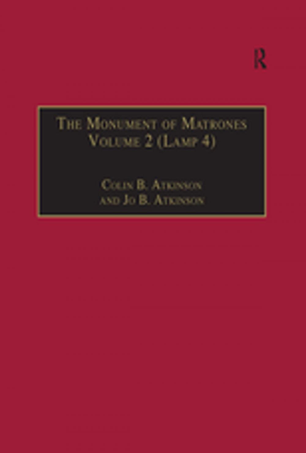 Big bigCover of The Monument of Matrones Volume 2 (Lamp 4)