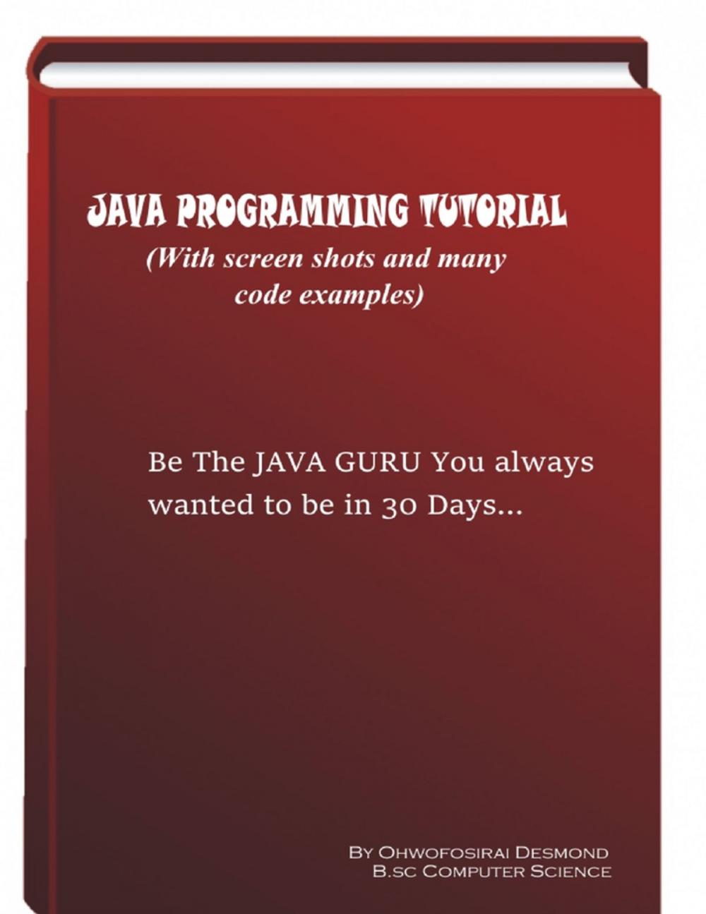 Big bigCover of Java Programming Tutorial With Screen Shots & Many Code Example