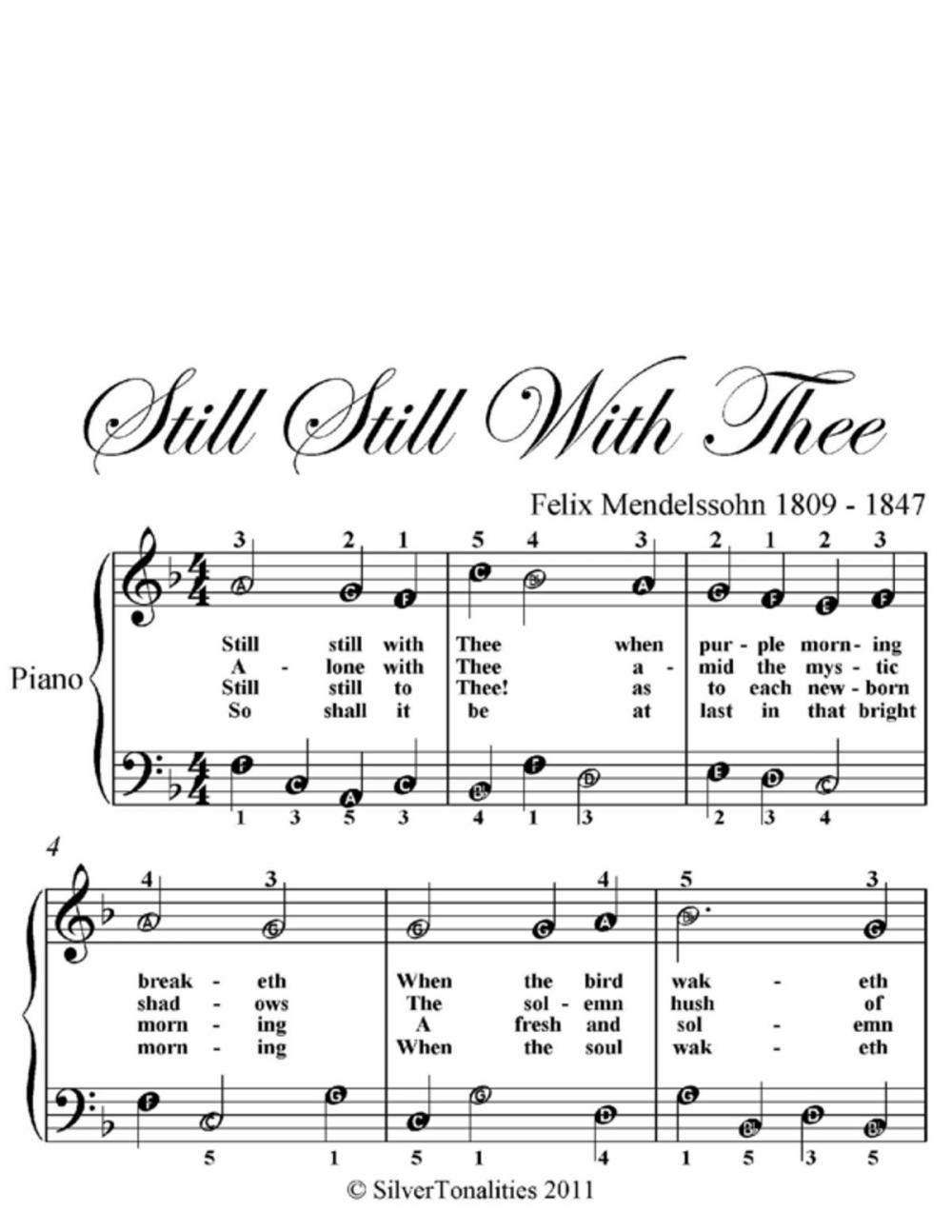 Big bigCover of Still Still With Thee - Easy Piano Sheet Music