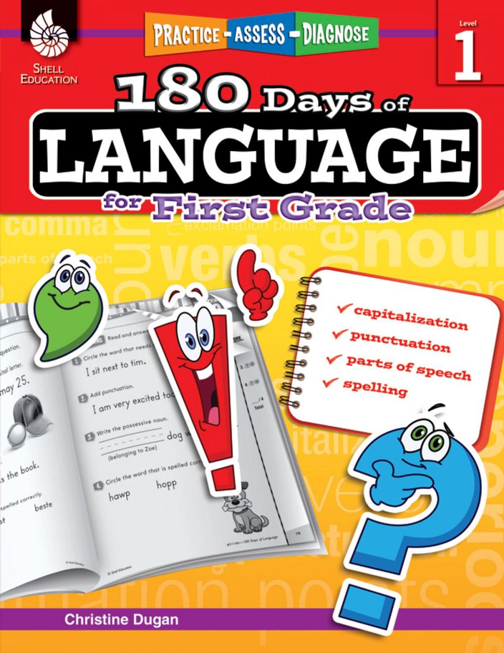 Big bigCover of 180 Days of Language for First Grade: Practice, Assess, Diagnose