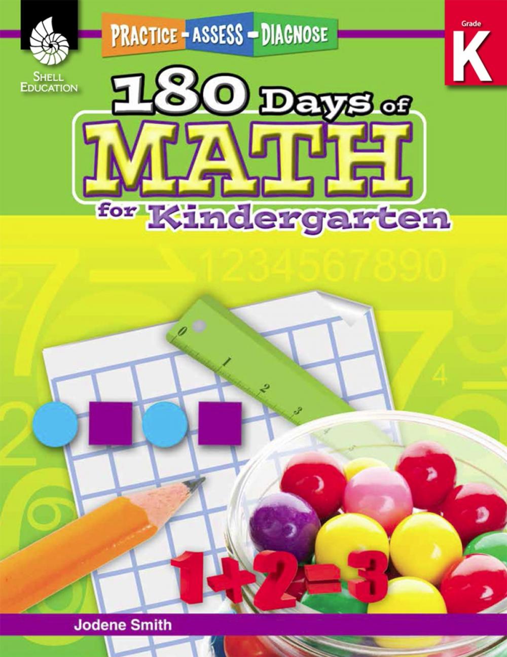 Big bigCover of 180 Days of Math for Kindergarten: Practice, Assess, Diagnose