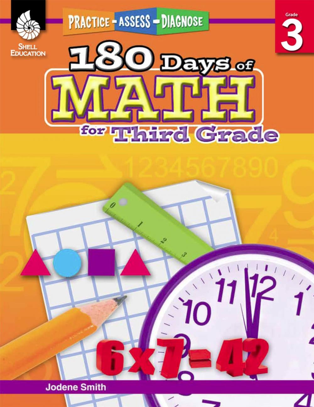 Big bigCover of 180 Days of Math for Third Grade: Practice, Assess, Diagnose