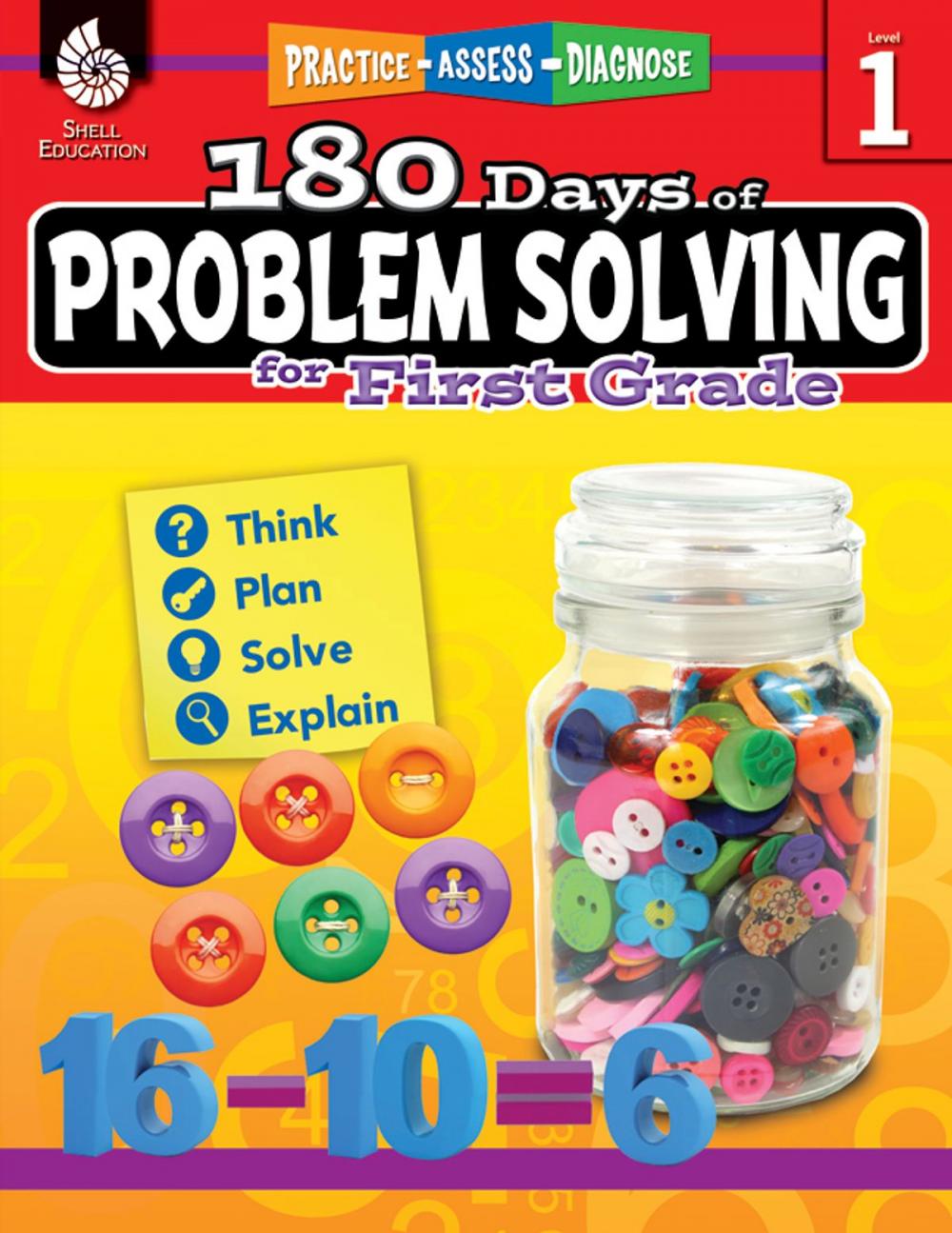 Big bigCover of 180 Days of Problem Solving for First Grade: Practice, Assess, Diagnose