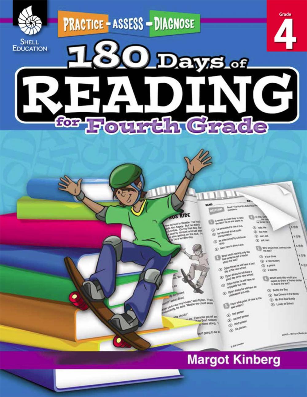 Big bigCover of 180 Days of Reading for Fourth Grade: Practice, Assess, Diagnose