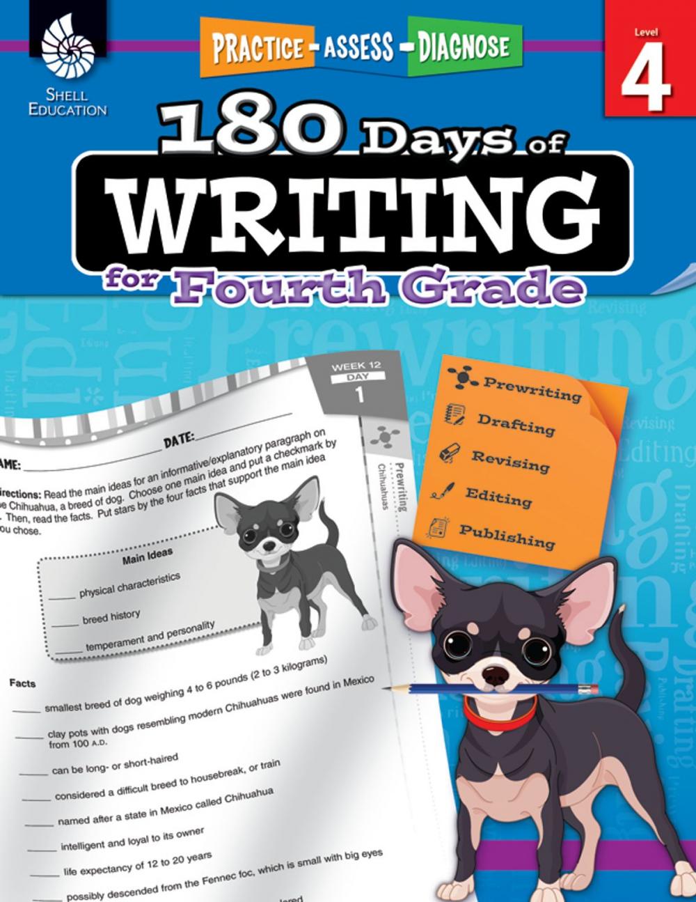 Big bigCover of 180 Days of Writing for Fourth Grade: Practice, Assess, Diagnose