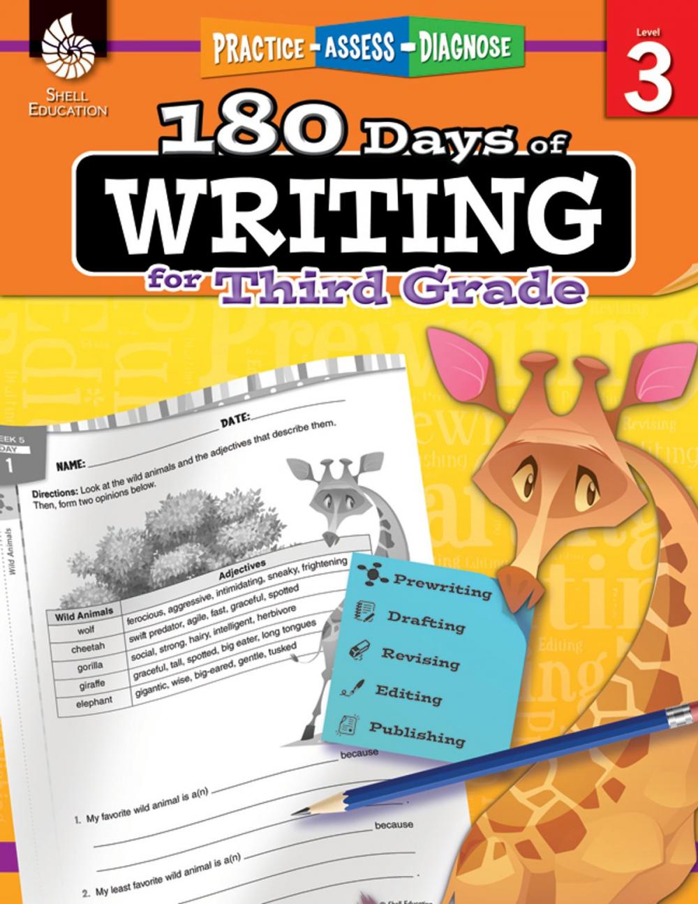Big bigCover of 180 Days of Writing for Third Grade: Practice, Assess, Diagnose