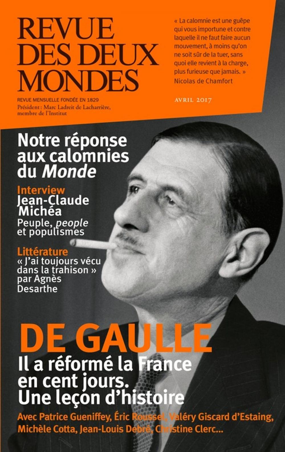 Big bigCover of Revue des Deux Mondes avril 2017