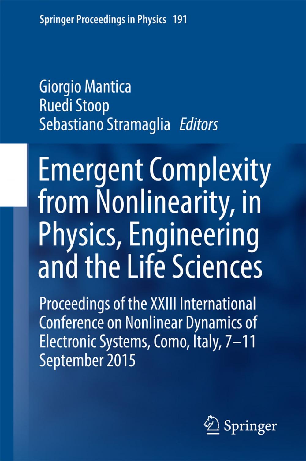 Big bigCover of Emergent Complexity from Nonlinearity, in Physics, Engineering and the Life Sciences