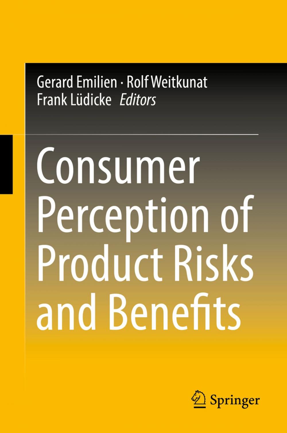 Big bigCover of Consumer Perception of Product Risks and Benefits