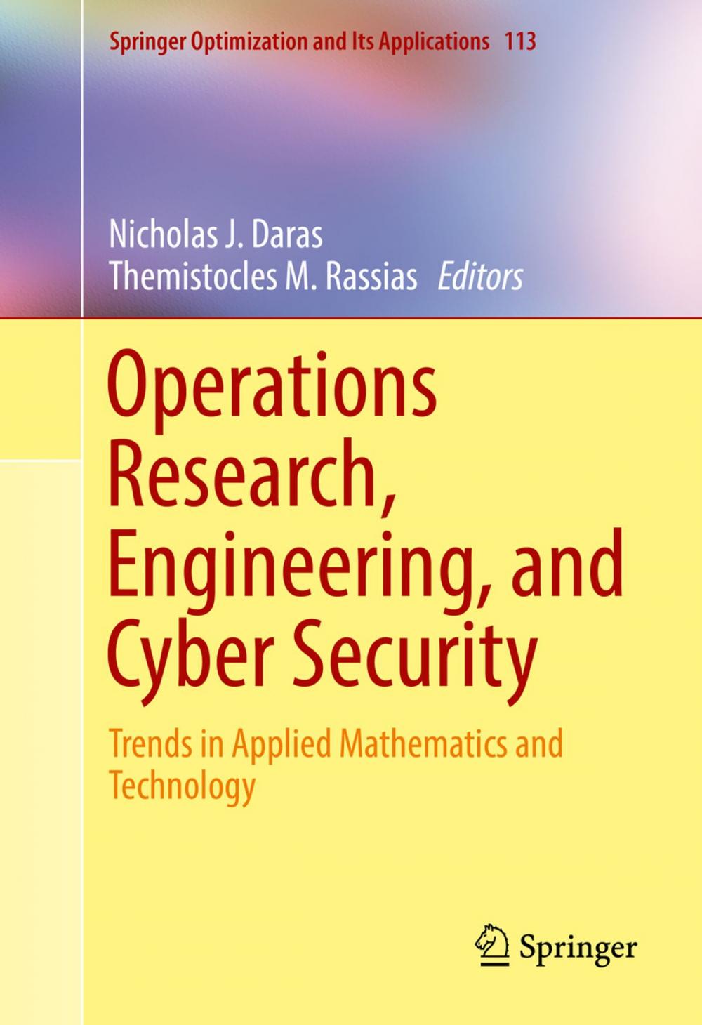 Big bigCover of Operations Research, Engineering, and Cyber Security