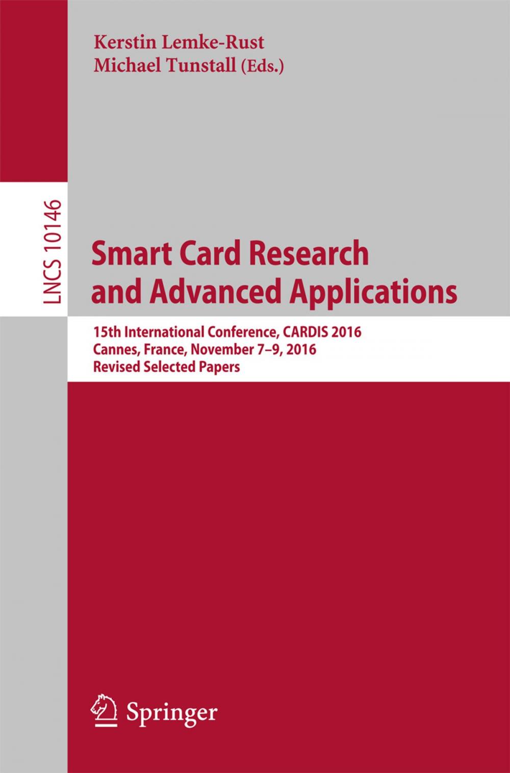 Big bigCover of Smart Card Research and Advanced Applications