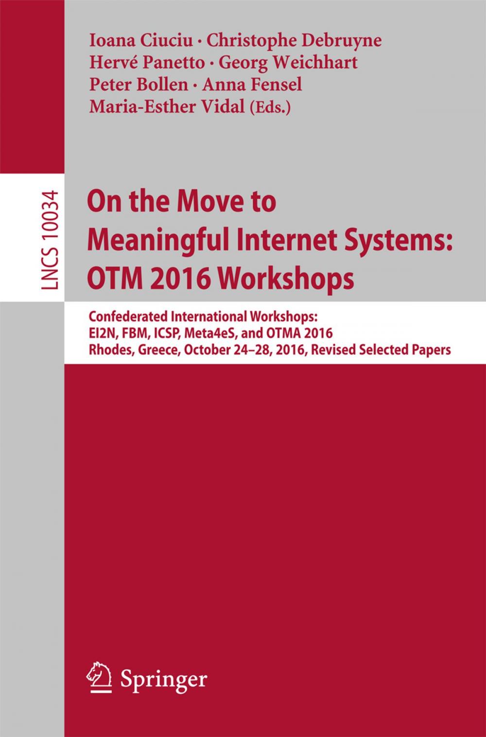 Big bigCover of On the Move to Meaningful Internet Systems: OTM 2016 Workshops