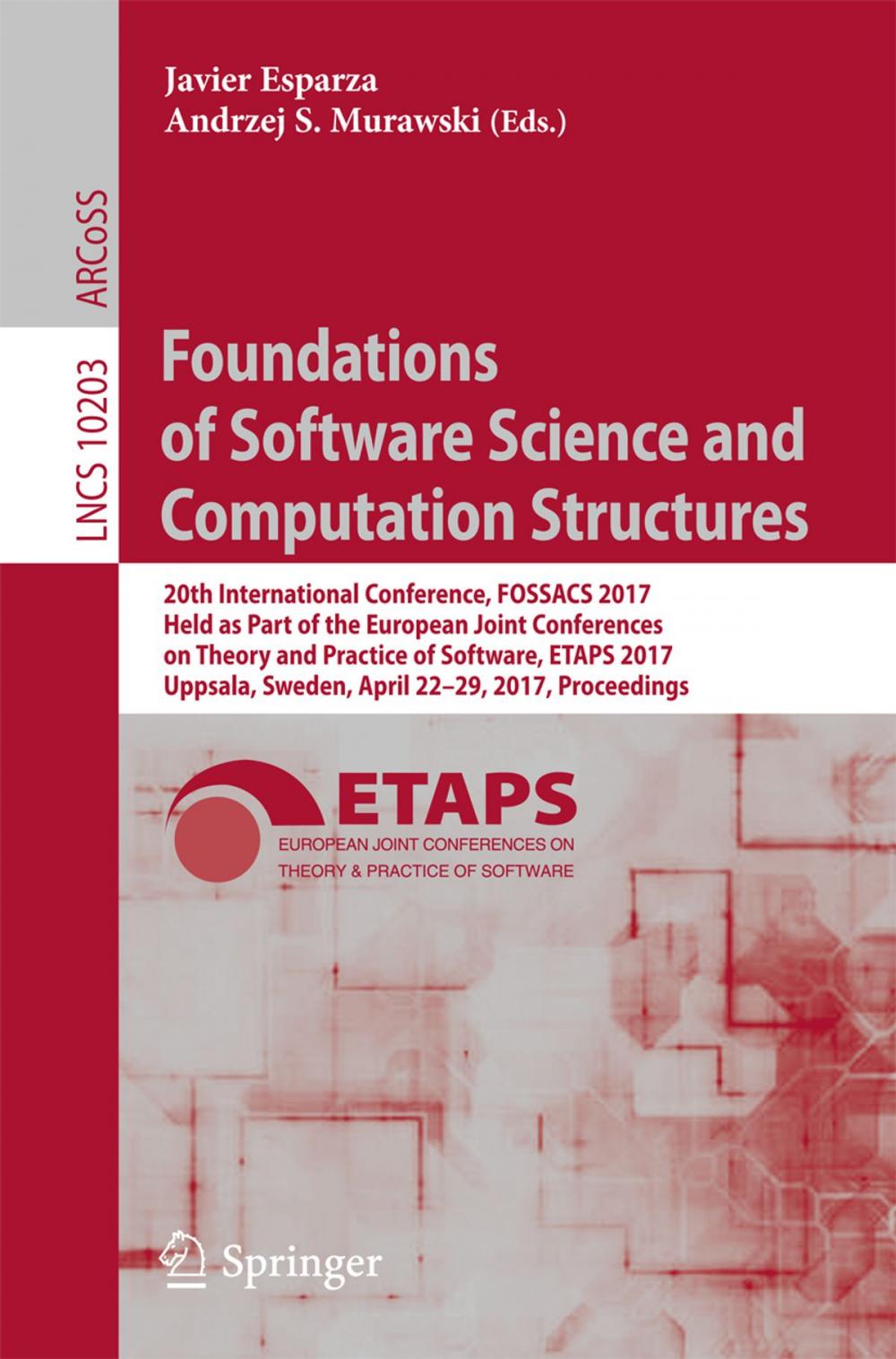 Big bigCover of Foundations of Software Science and Computation Structures