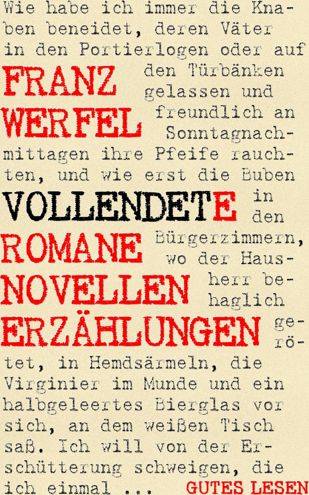 Big bigCover of Vollendete Romane Novellen Erzählungen