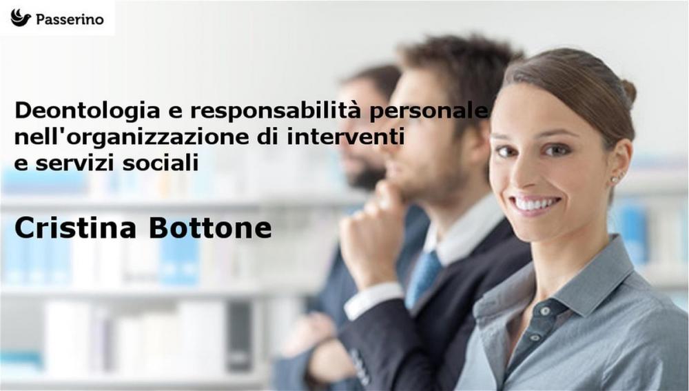 Big bigCover of Deontologia e responsabilità personale nell'organizzazione di interventi e servizi sociali