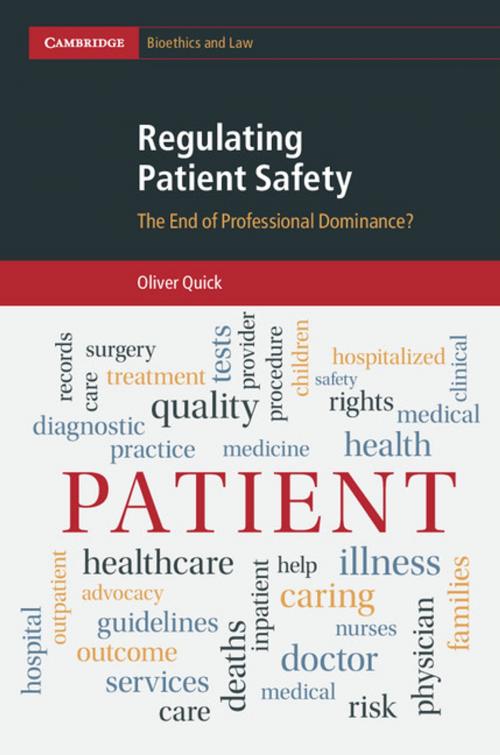 Cover of the book Regulating Patient Safety by Oliver Quick, Cambridge University Press