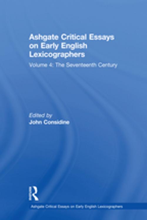 Cover of the book Ashgate Critical Essays on Early English Lexicographers by , Taylor and Francis