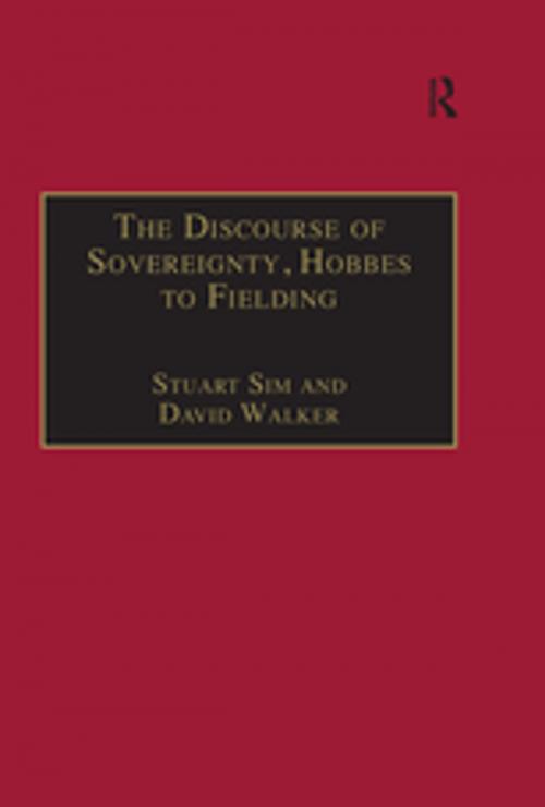 Cover of the book The Discourse of Sovereignty, Hobbes to Fielding by Stuart Sim, David Walker, Taylor and Francis