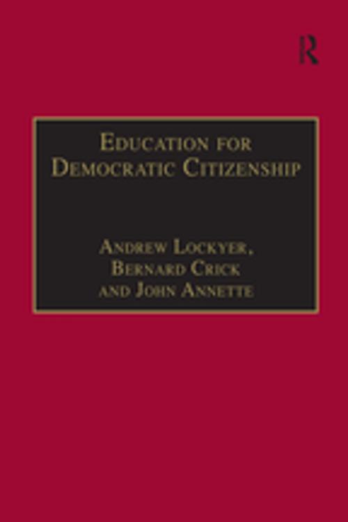 Cover of the book Education for Democratic Citizenship by Bernard Crick, Taylor and Francis