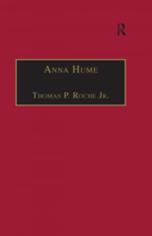 Cover of the book Anna Hume by Thomas P. Roche Jr., Taylor and Francis