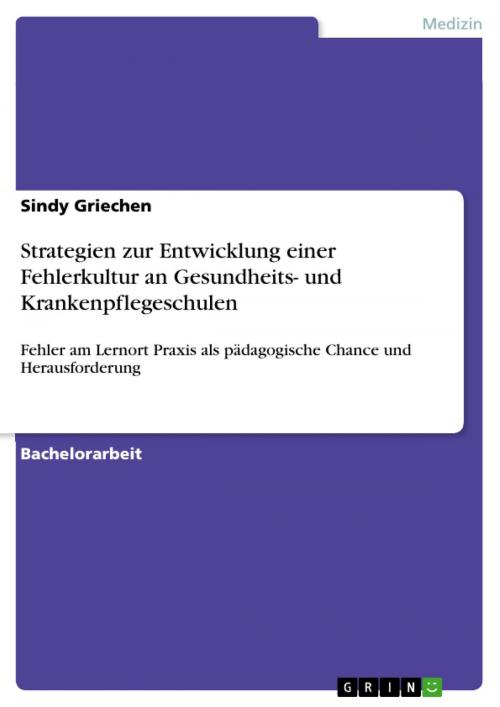 Cover of the book Strategien zur Entwicklung einer Fehlerkultur an Gesundheits- und Krankenpflegeschulen by Sindy Griechen, GRIN Verlag