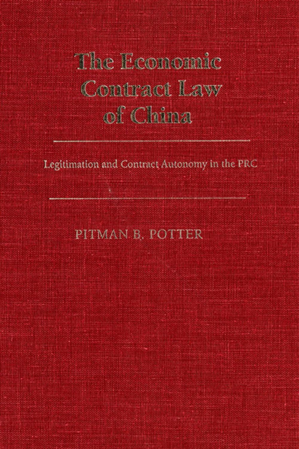 Big bigCover of The Economic Contract Law of China