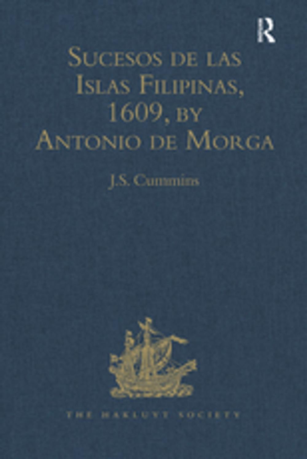 Big bigCover of Sucesos de las Islas Filipinas, 1609, by Antonio de Morga