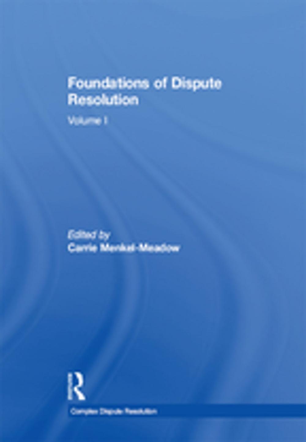 Big bigCover of Foundations of Dispute Resolution