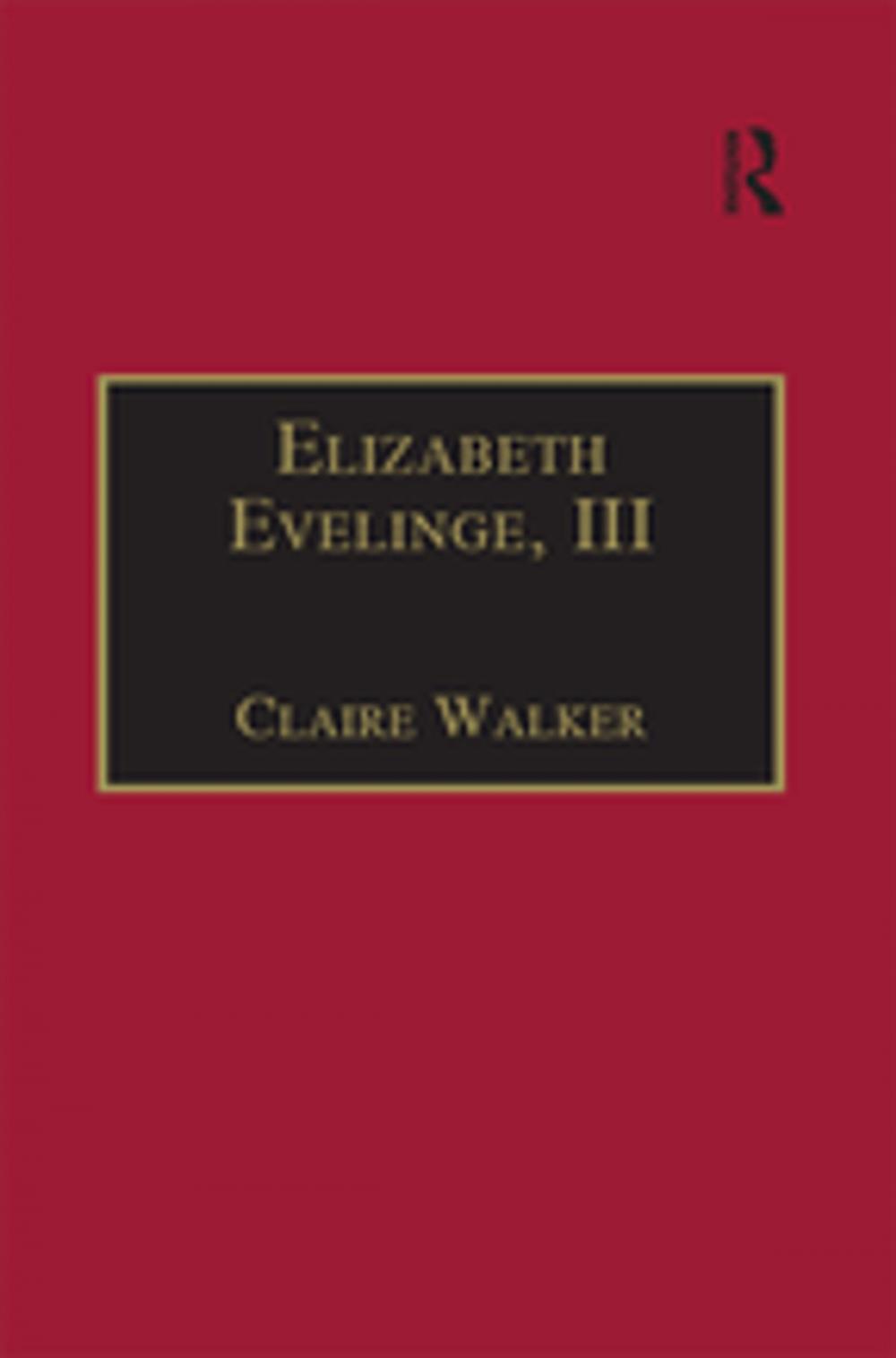 Big bigCover of Elizabeth Evelinge, III