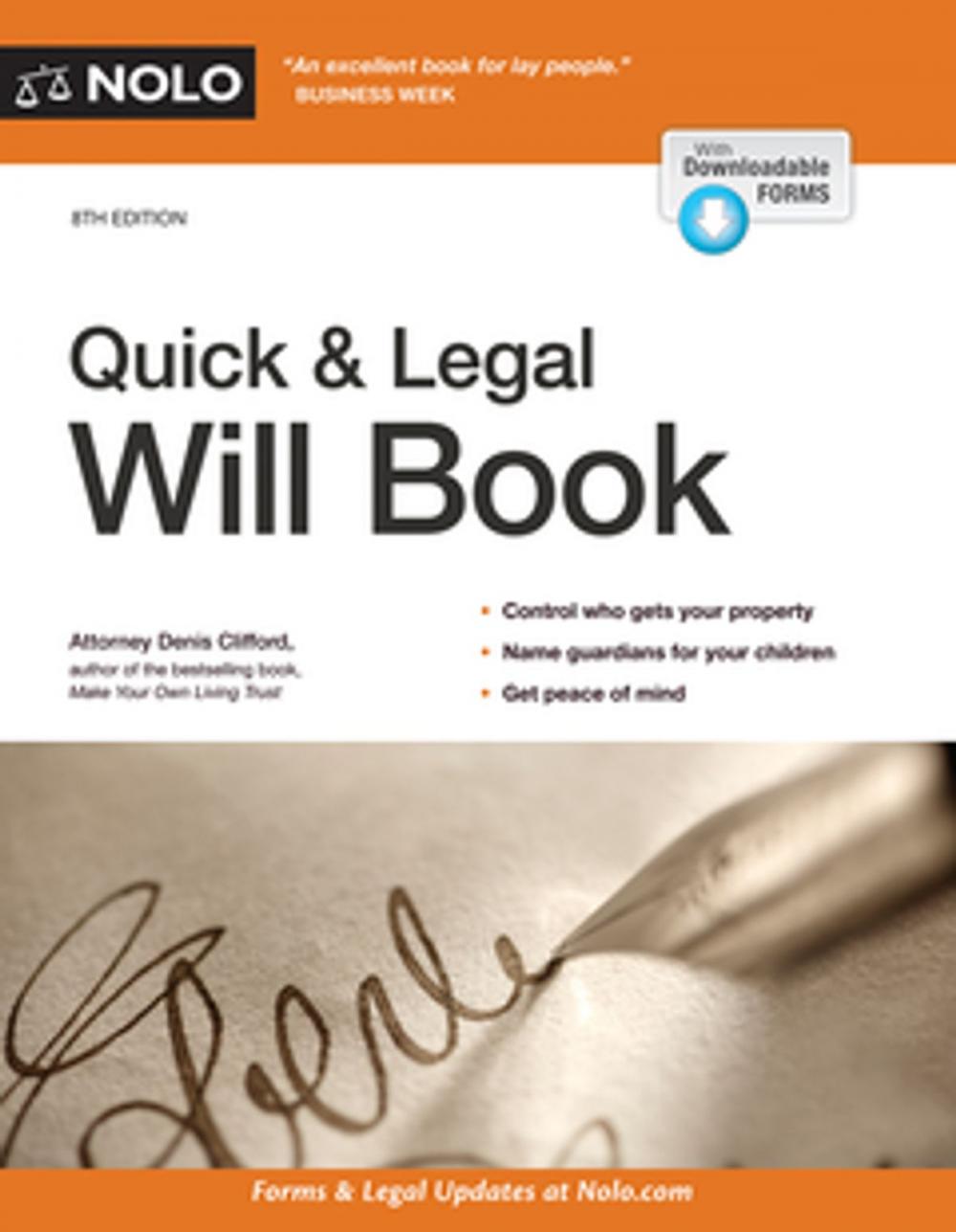 Big bigCover of Quick & Legal Will Book
