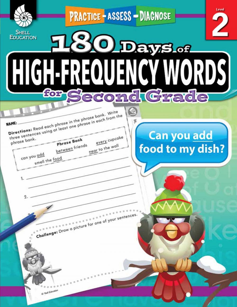 Big bigCover of 180 Days of High-Frequency Words for Second Grade: Practice, Assess, Diagnose Level 2