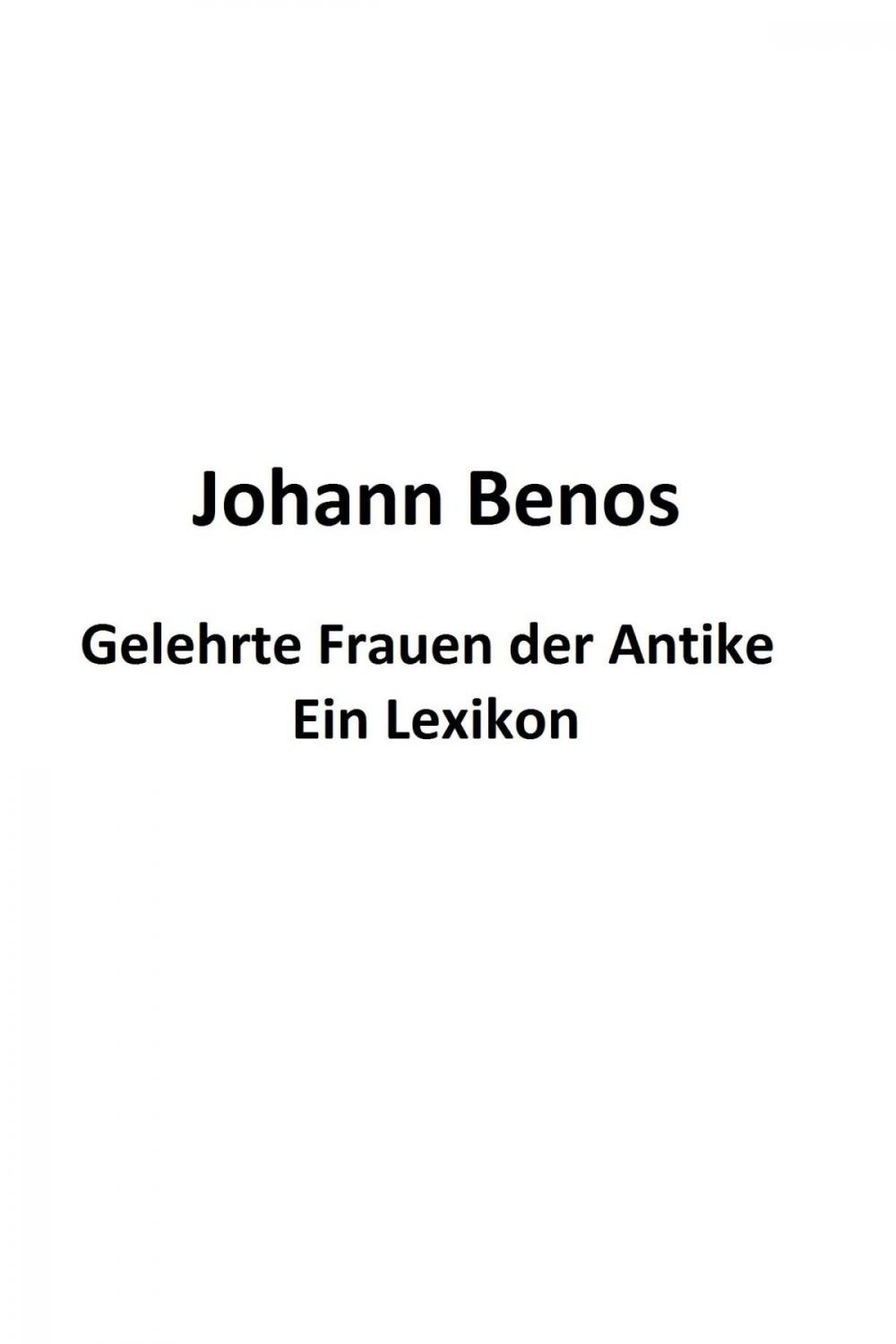 Big bigCover of Gelehrte Frauen der Antike - Ein Lexikon