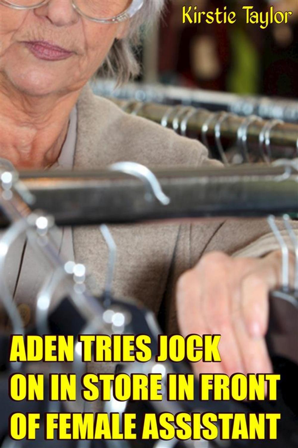 Big bigCover of Aden Tries Jock On In Store In Front Of Female Assistant