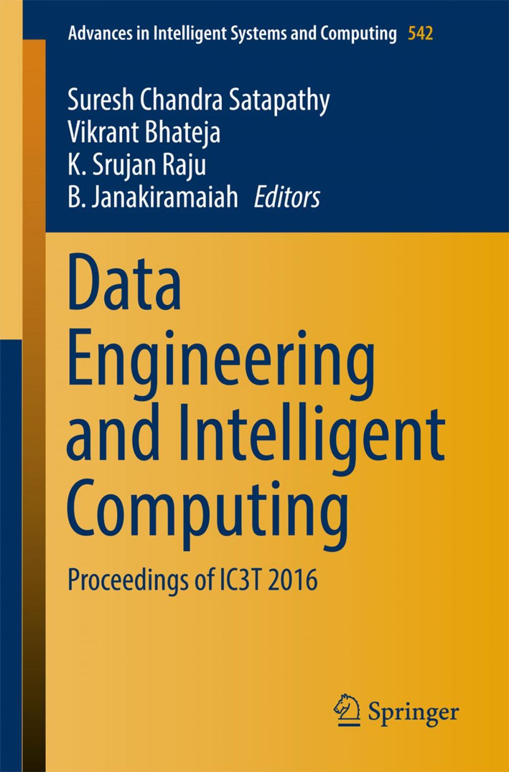 Big bigCover of Data Engineering and Intelligent Computing