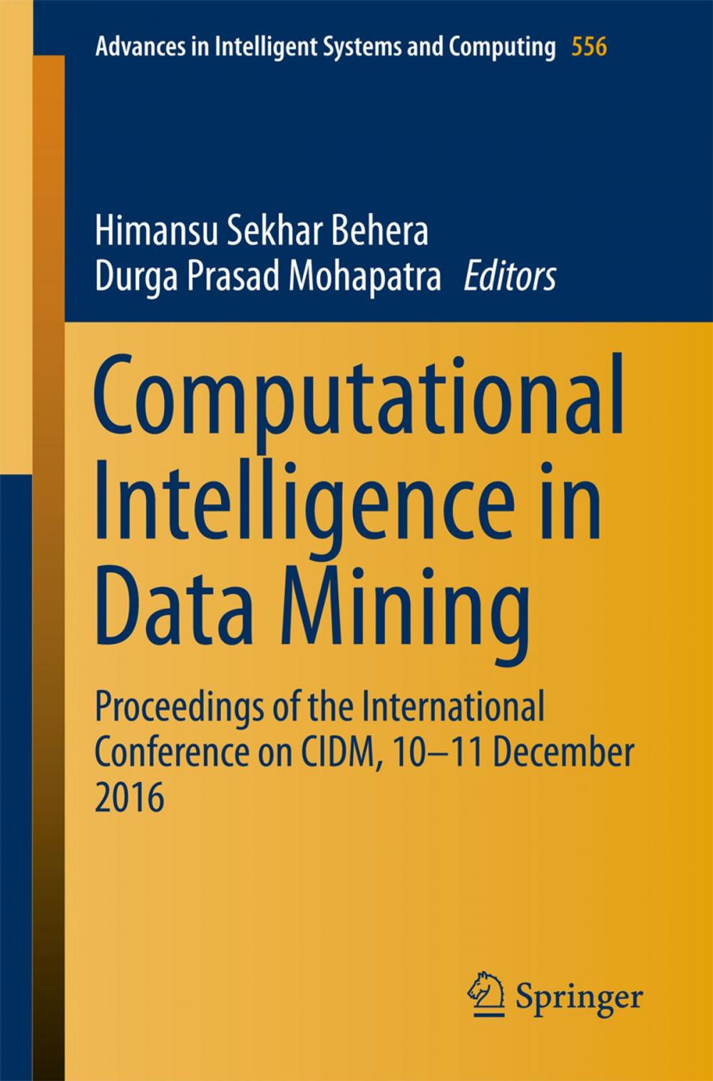 Big bigCover of Computational Intelligence in Data Mining