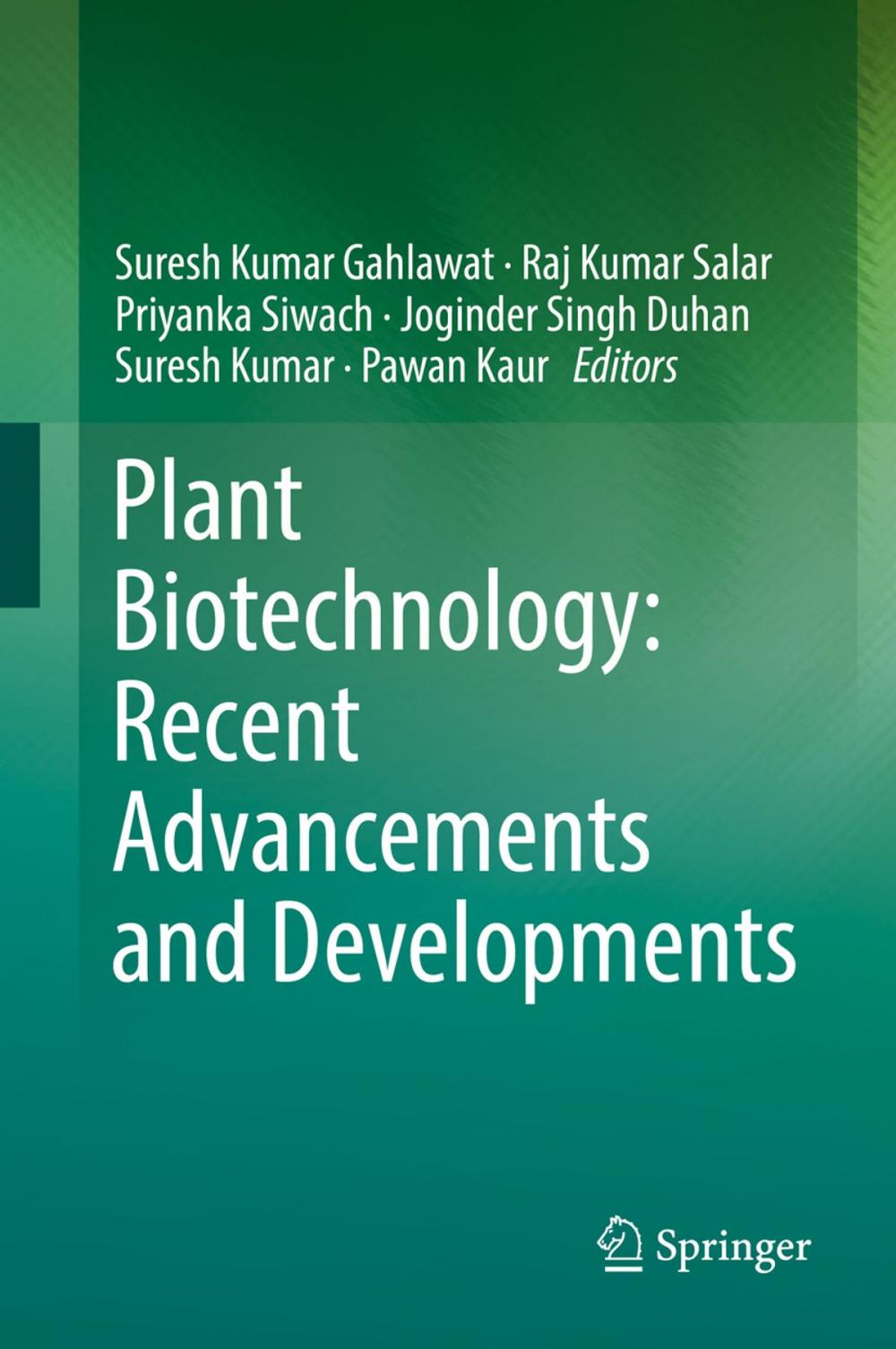 Big bigCover of Plant Biotechnology: Recent Advancements and Developments