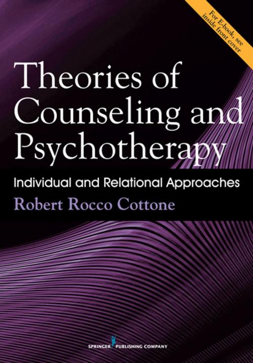 Cover of the book Theories of Counseling and Psychotherapy by Robert Rocco Cottone, PhD, Springer Publishing Company