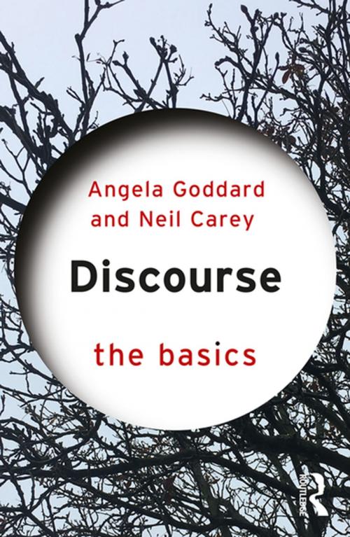 Cover of the book Discourse: The Basics by Angela Goddard, Neil Carey, Taylor and Francis