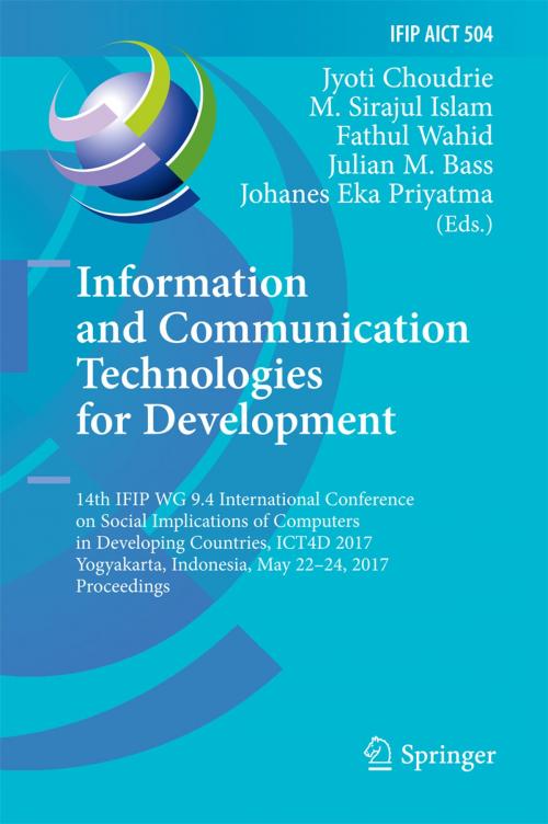 Cover of the book Information and Communication Technologies for Development by , Springer International Publishing