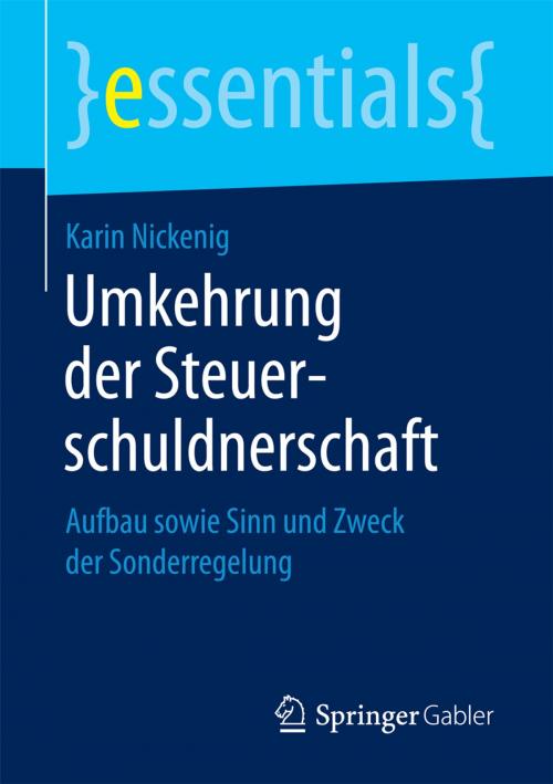 Cover of the book Umkehrung der Steuerschuldnerschaft by Karin Nickenig, Springer Fachmedien Wiesbaden