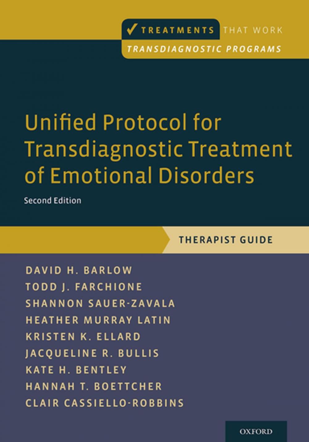 Big bigCover of Unified Protocol for Transdiagnostic Treatment of Emotional Disorders