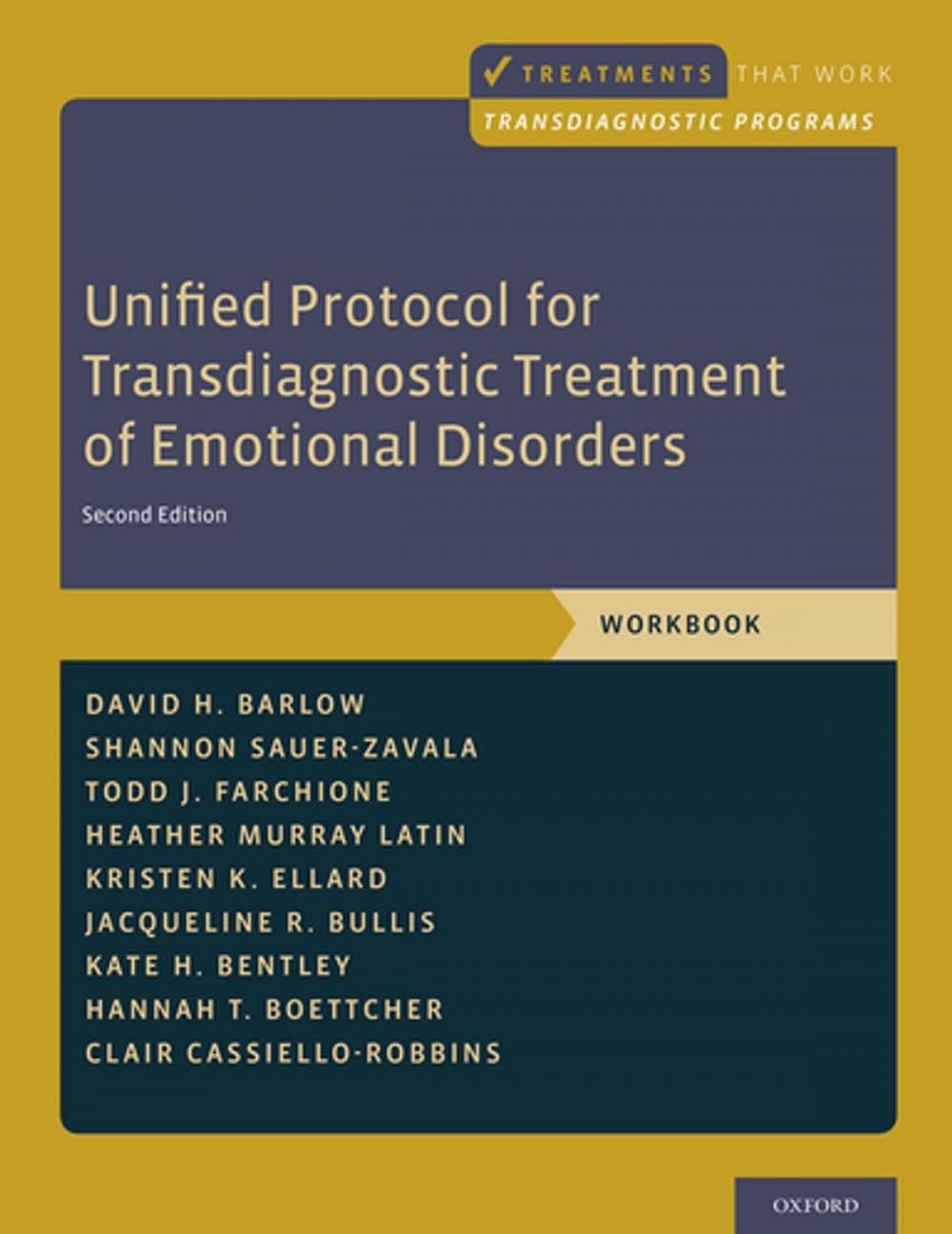 Big bigCover of Unified Protocol for Transdiagnostic Treatment of Emotional Disorders